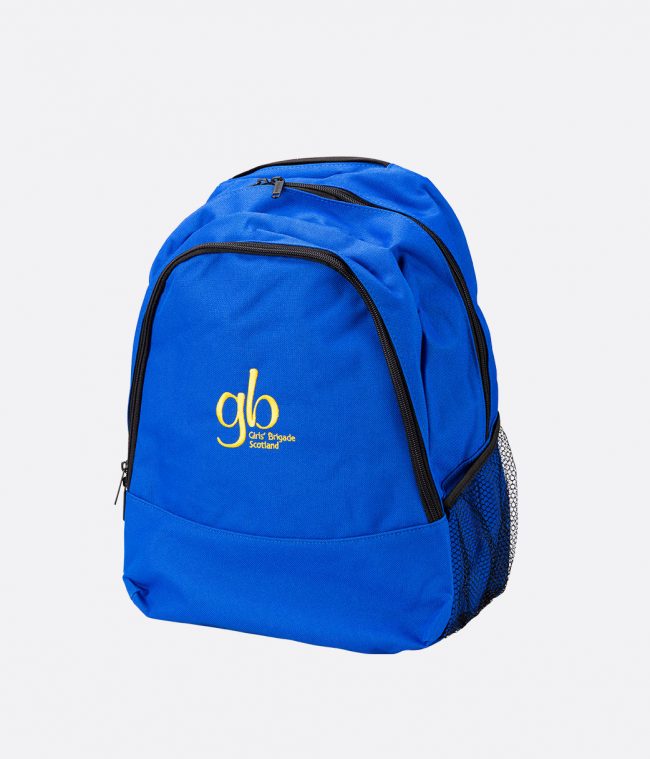 backpack in blue