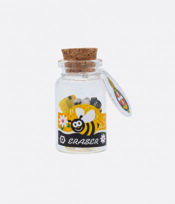 honeybee mini eraser pot