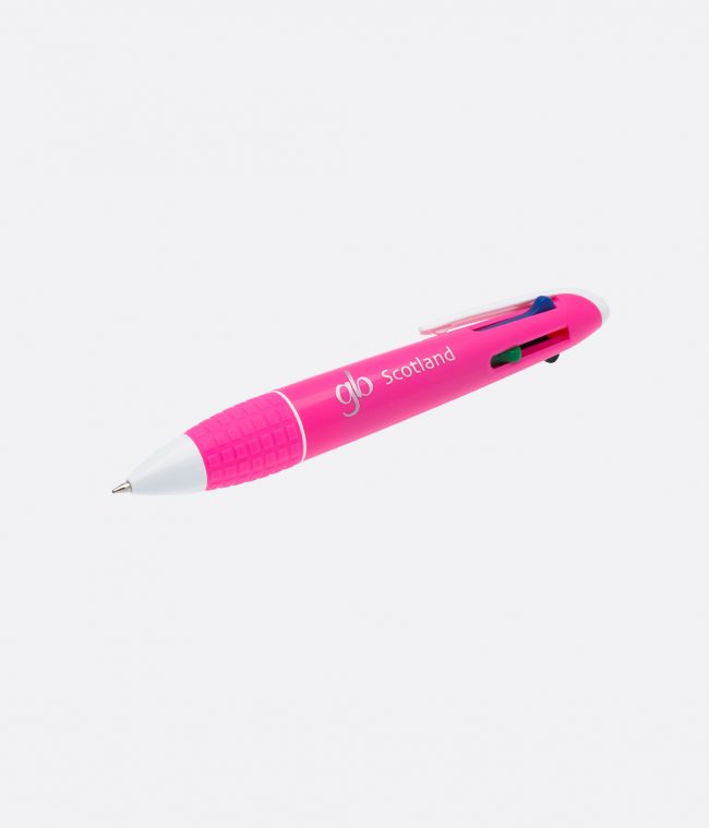 four colour pen pink