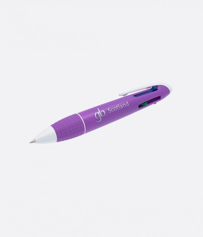 four colour pen purple